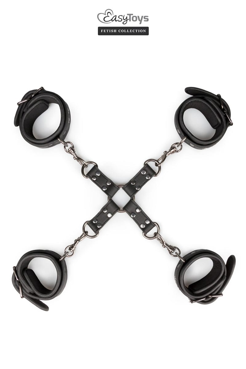 Kit d'attaches Hogtie + 4 menottes - Easytoys Fetish Collection