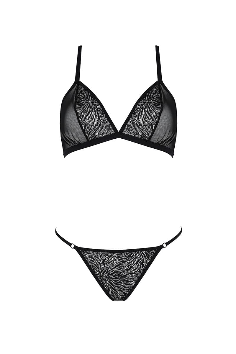 Lingerie sexy soutien-gorge + culotte en dentelle Selaginella - Passion