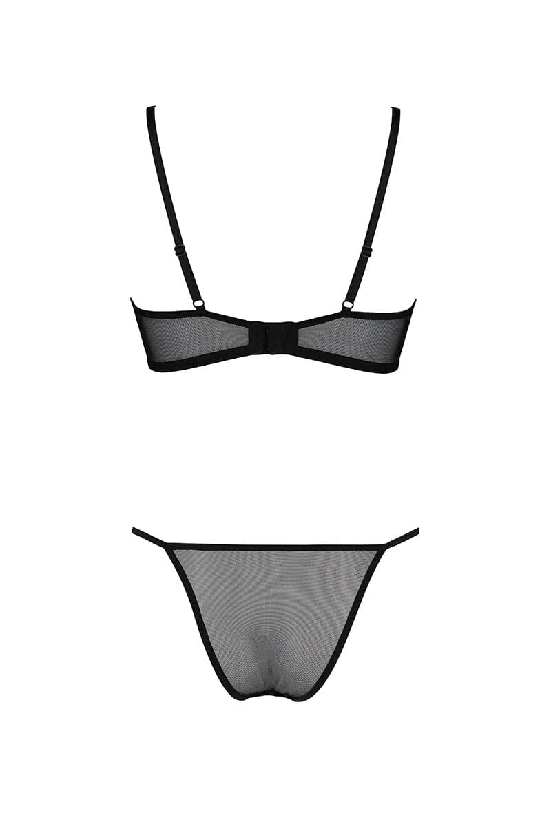 Lingerie sexy soutien-gorge + culotte en dentelle Selaginella - Passion