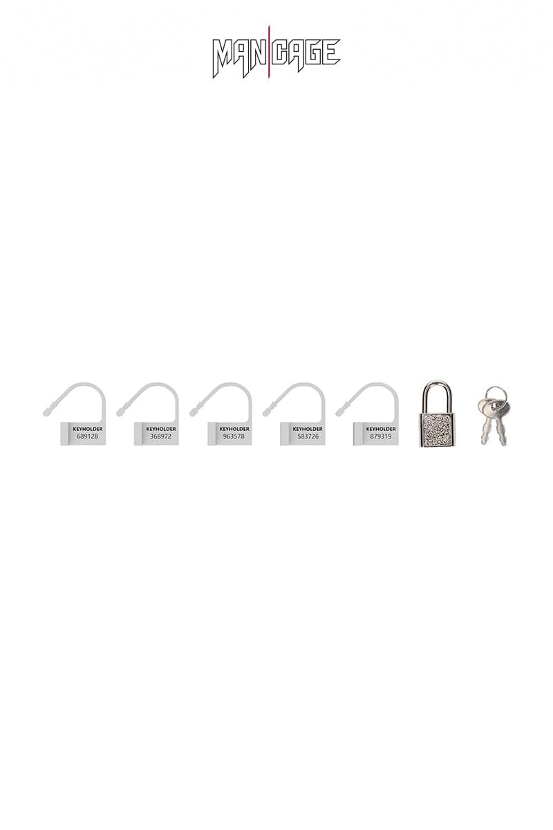 Lot 5 cadenas jetables + 1 cadenas en métal avec clé pour cage chasteté BDSM- Mancage