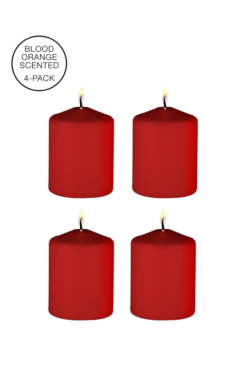 Lot de 4 bougies rouges SM basse température parfum Pécheresse - Ouch!