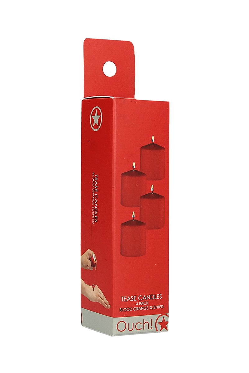 Lot de 4 bougies rouges SM basse température parfum Pécheresse - Ouch!