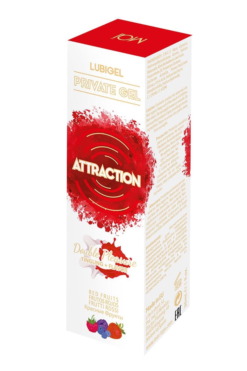 Lubrifiant stimulant à base d'eau parfum fruits rouges - Attraction