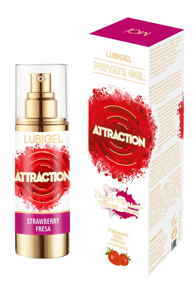 Lubrifiant stimulant à base d'eau parfumé à la fraise - Attraction
