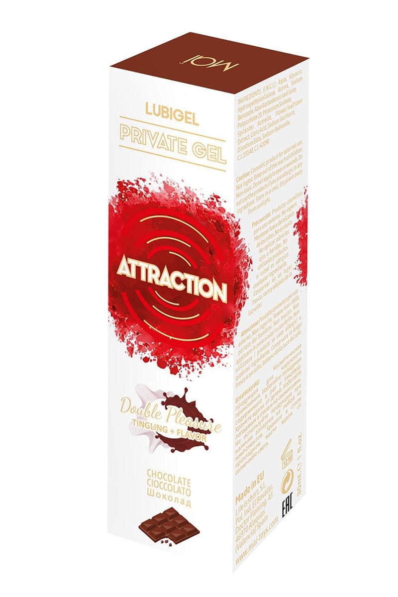 Lubrifiant stimulant à base d'eau parfumé au chocolat - Attraction