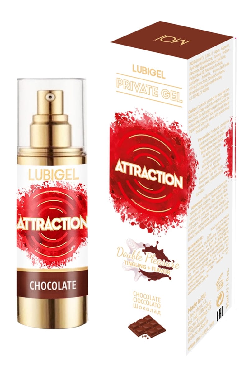 Lubrifiant stimulant à base d'eau parfumé au chocolat - Attraction