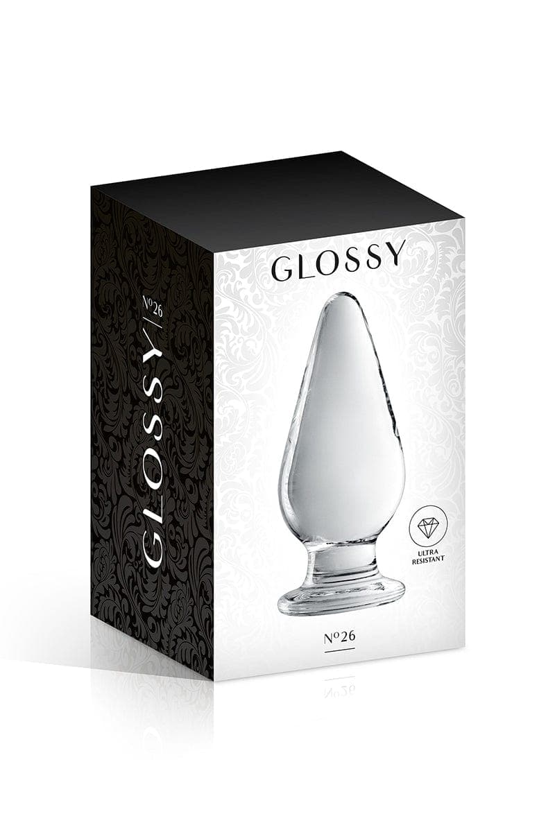 Luxueux plug anal en verre resistant transparent n°26 11,5cm - Glossy Toys