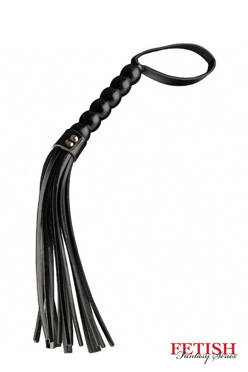 Martinet 22 lanières en cuir et manche en bois Cat-o-Nine - Pipedream
