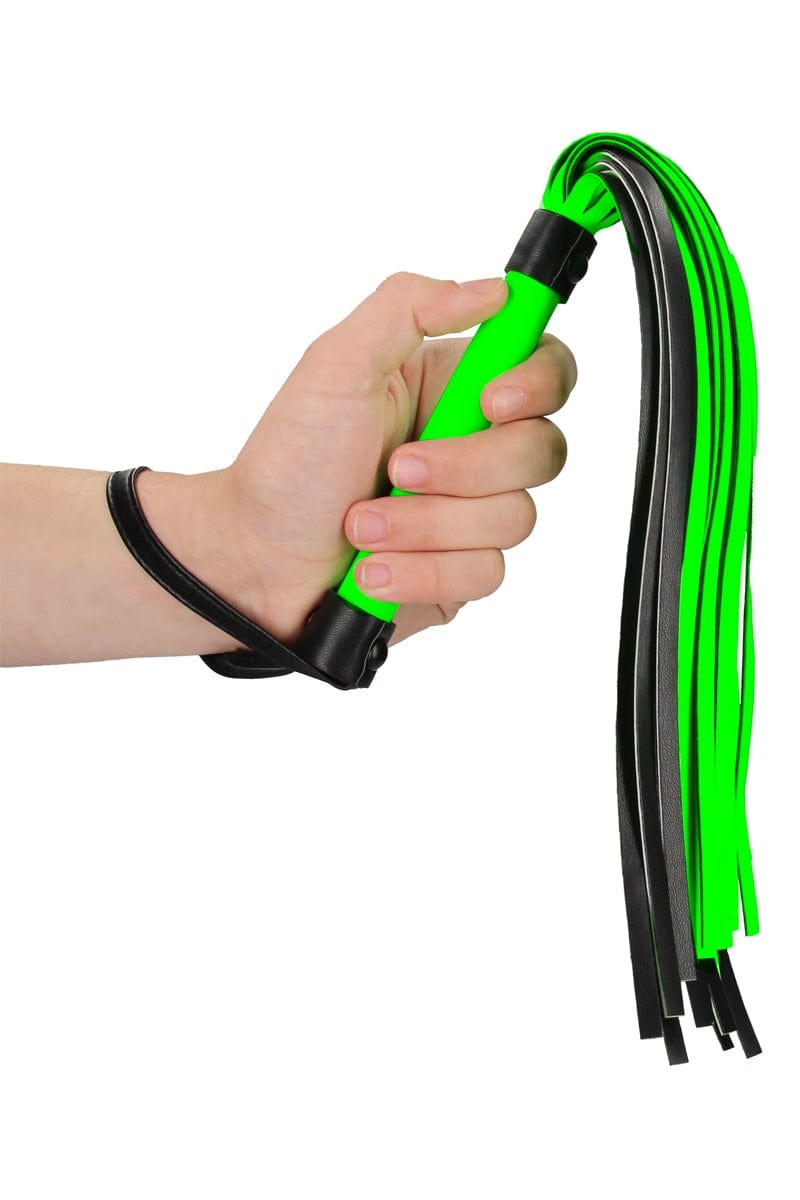 Martinet BDSM phosphorescent en cuir synthétique - Ouch!