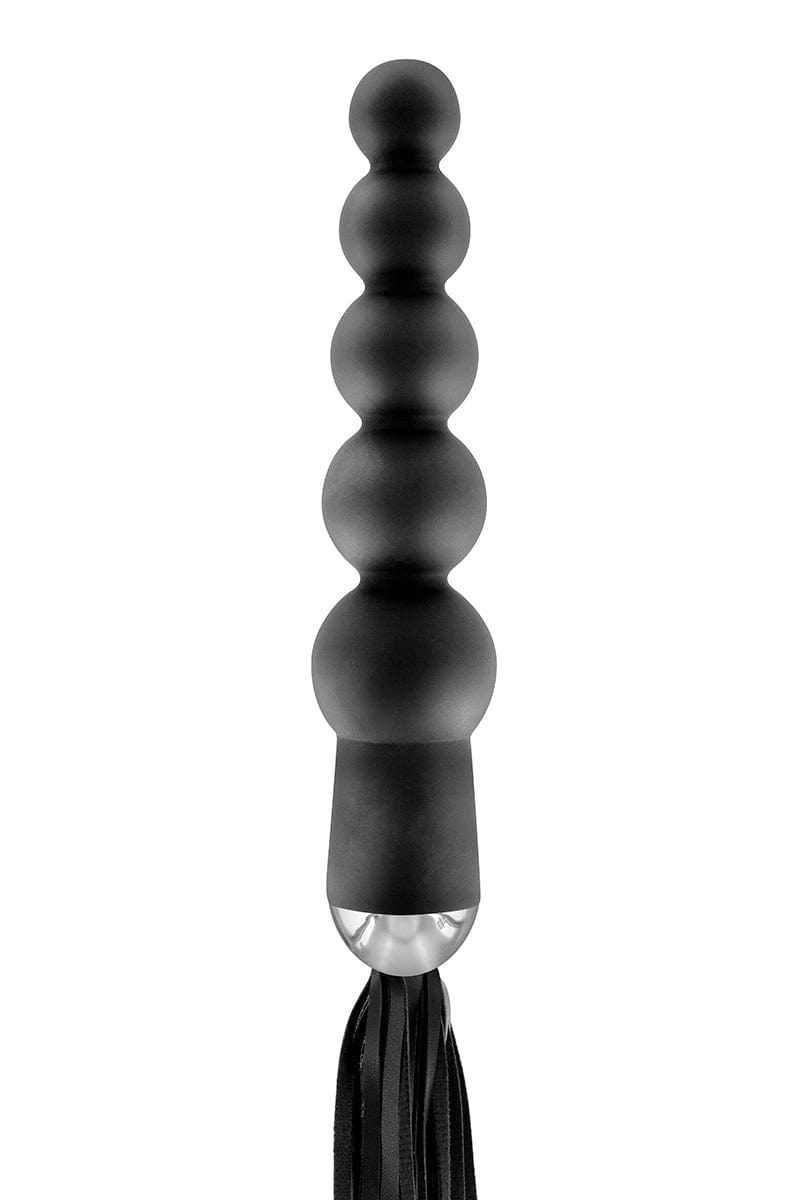 Martinet chapelet anal double cuir fonction 2 en 1- Fetish Tentation