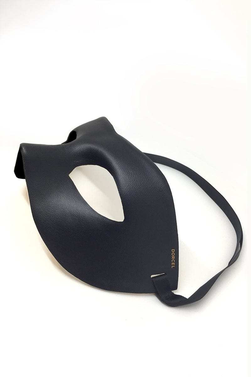 Masque fetish SM unisexe ajustable en faux cuir pour jeux de rôle en couple - Dorcel