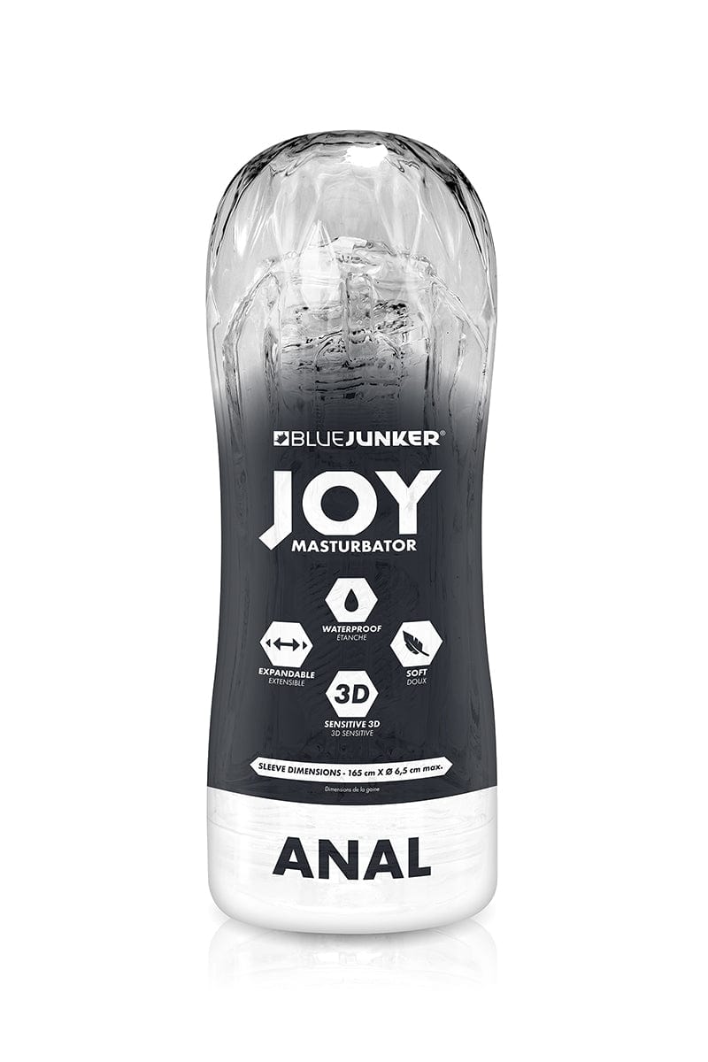 Masturbateur anal réaliste transparent pour homme 16.5cm - Blue Junker