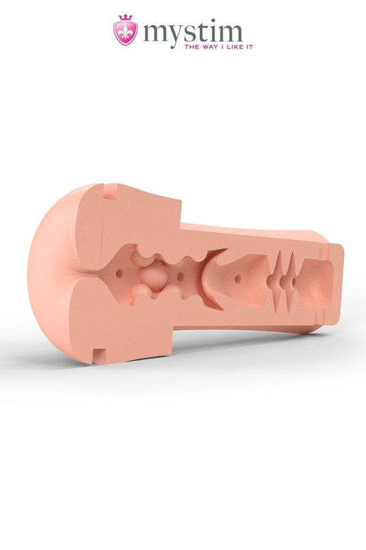 Masturbateur électro-stimulant masculin orifice anal réaliste Opus E 17,5cm - Mystim