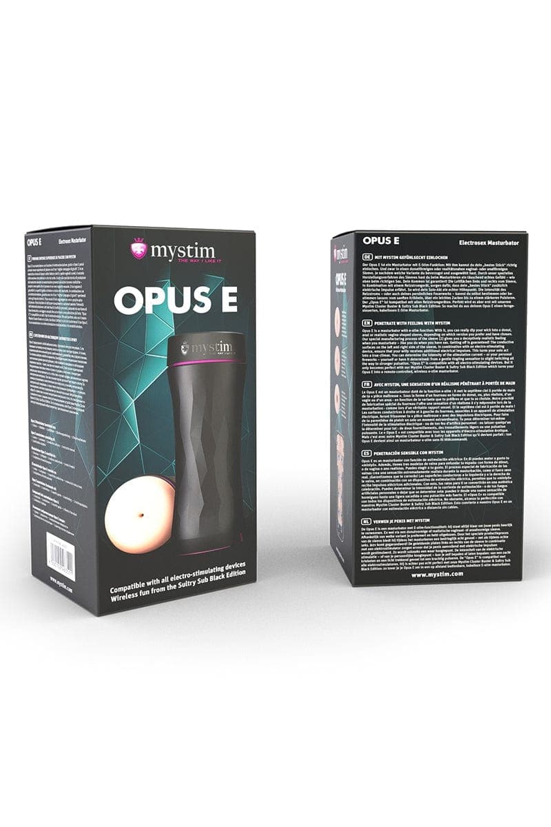 Masturbateur électro-stimulant masculin orifice anal réaliste Opus E 17,5cm - Mystim