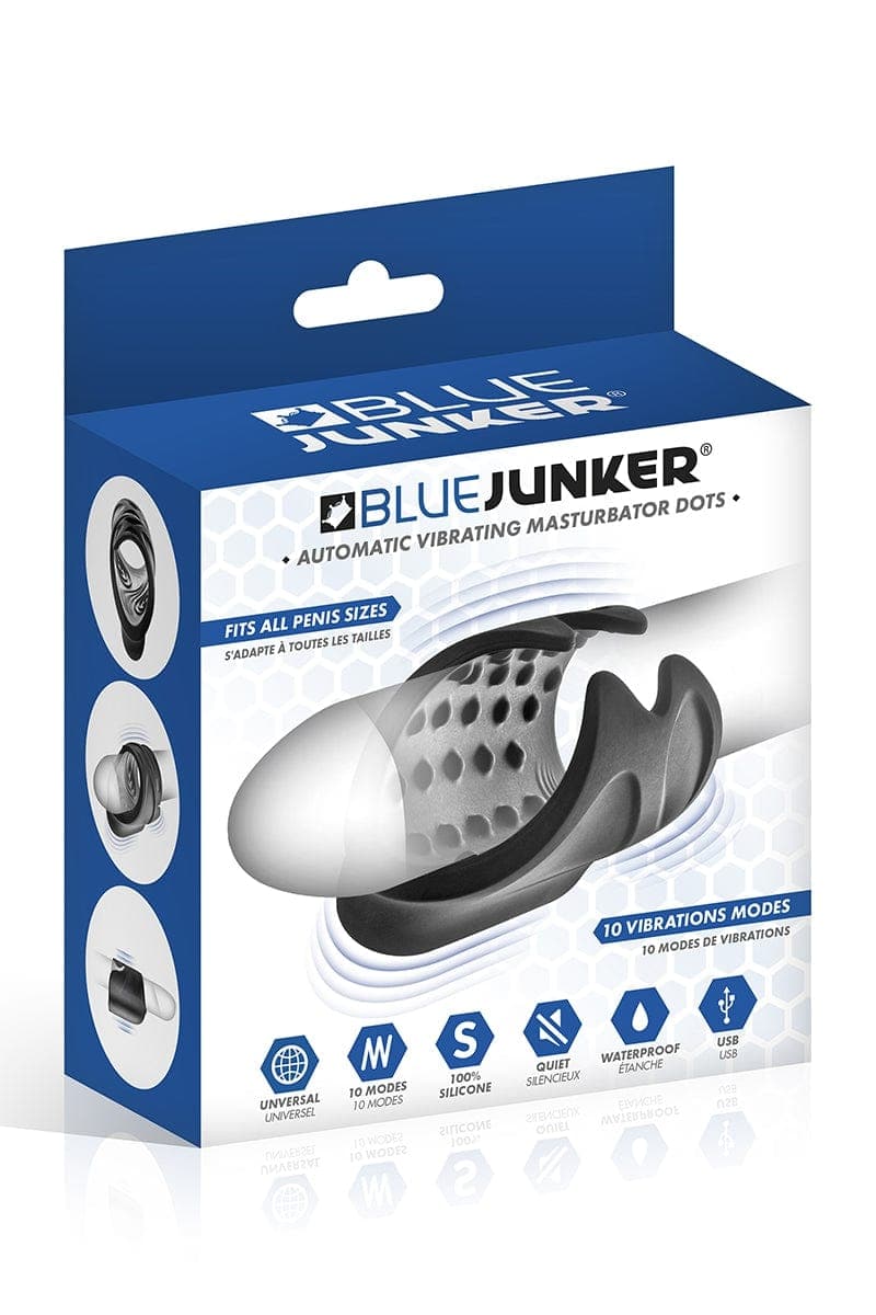 Masturbateur masculin 10 modes vibrant automatique avec ergots 1h d’autonomie - Blue Junker