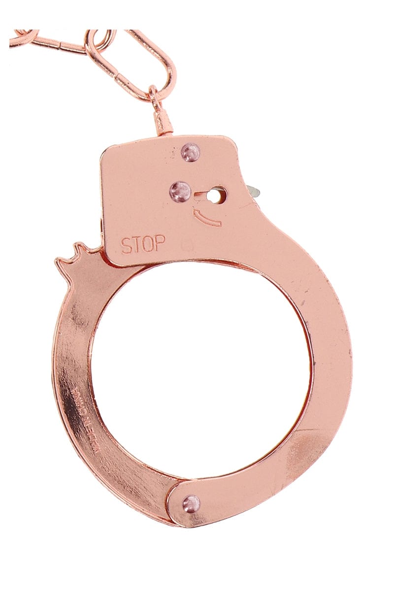 Menottes en métal rose gold réglables + 2 clés fournies - Toy Joy
