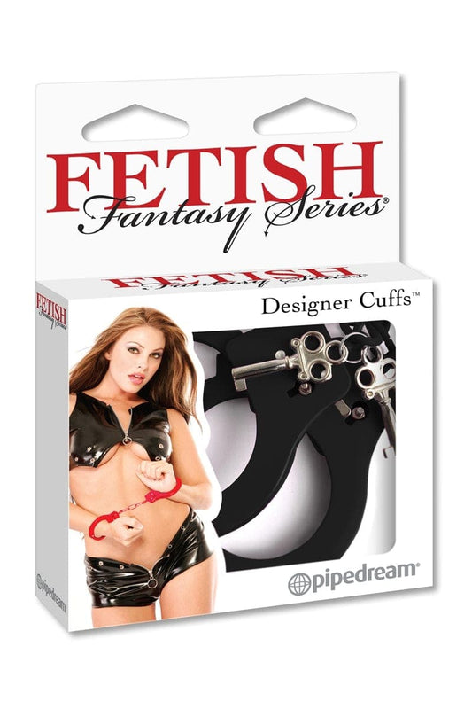Menottes métal noir + 2 clés Designer Cuffs bdsm - Pipedream
