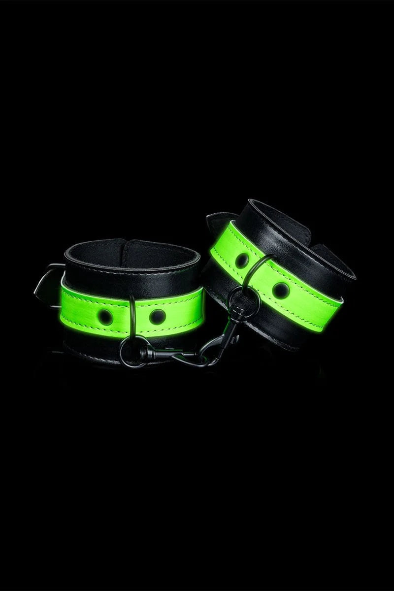 Menottes poignets phosphorescentes pour jeux BDSM - Ouch