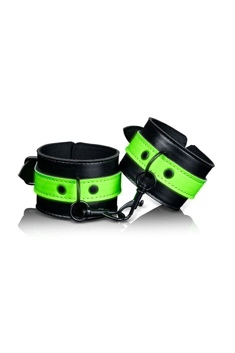 Menottes poignets phosphorescentes pour jeux BDSM - Ouch