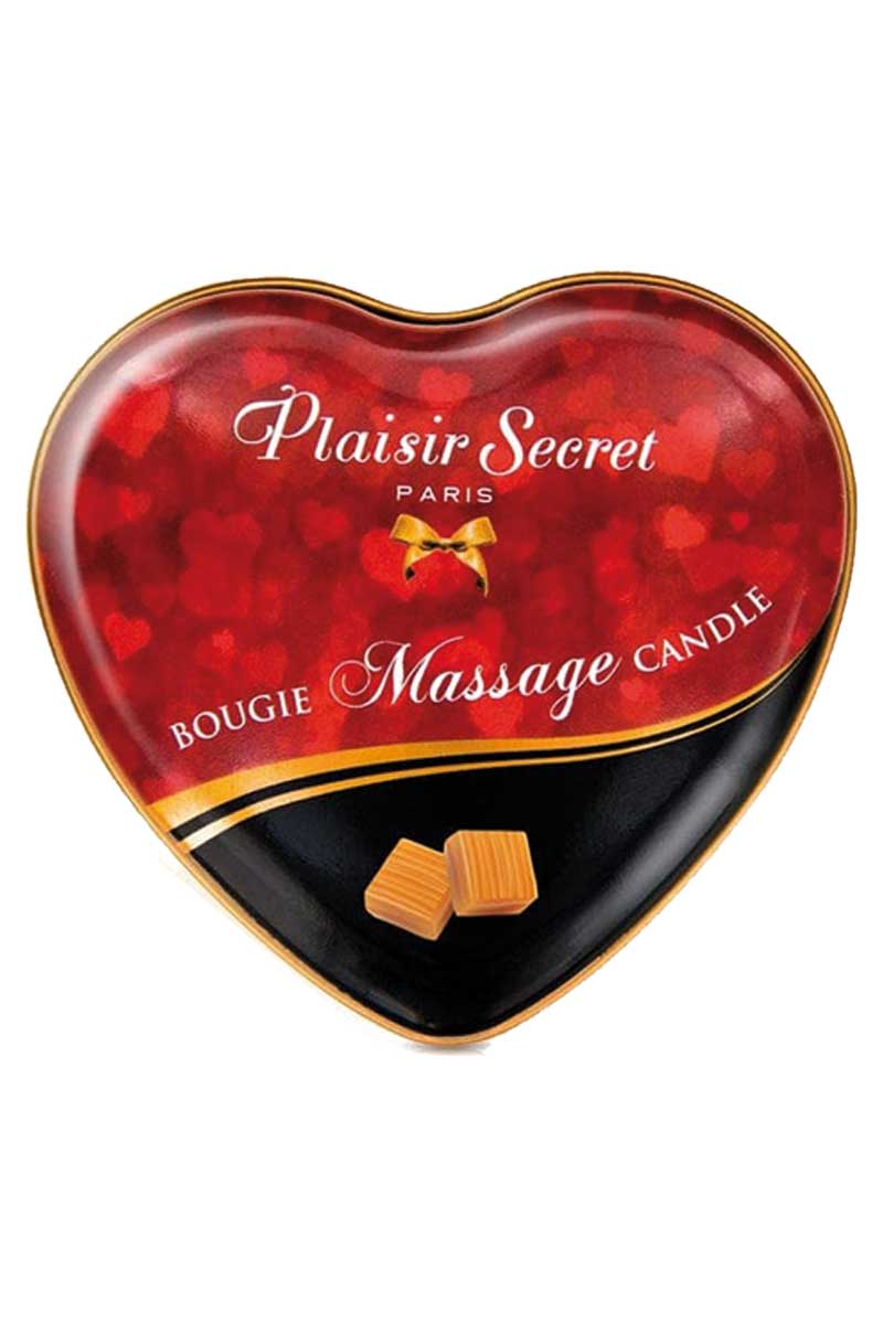 Mini bougie au caramel pour massage cire douce à usage unique 35ml - Plaisir Secret