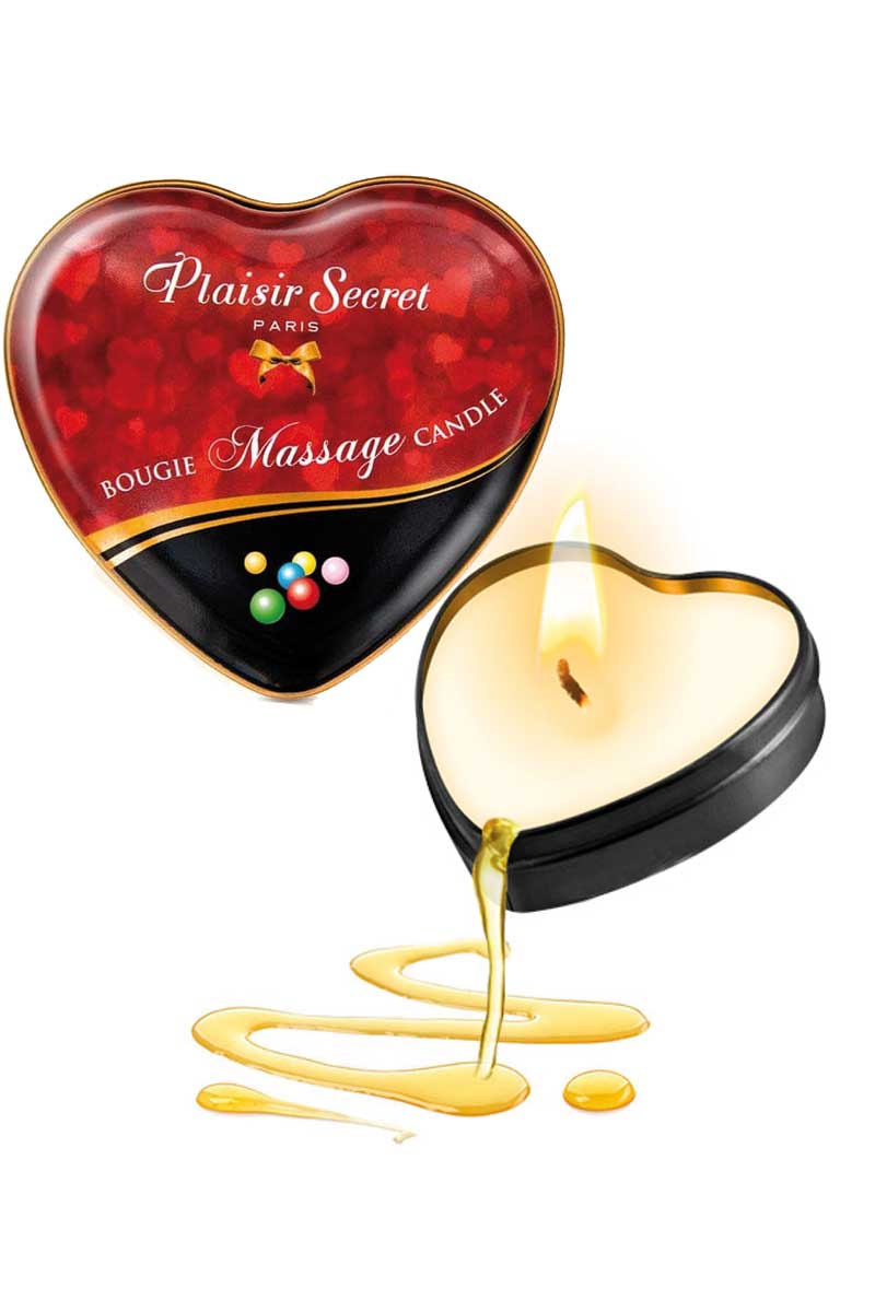 Mini bougie de massage Bubble Gum à usage unique - Plaisir Secret