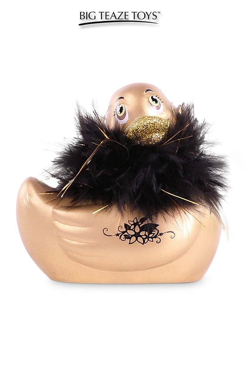 Mini canard vibrant Duckie Paris doré 7 modes + pile - Big teaze toys