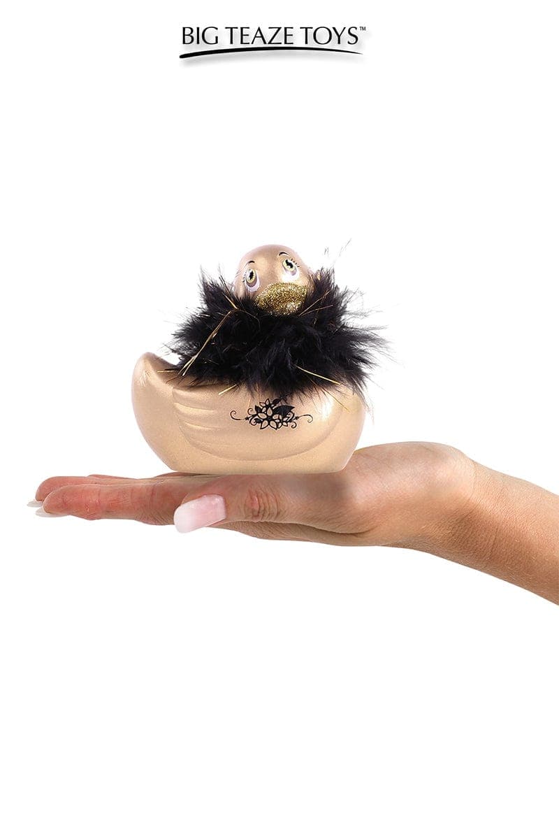 Mini canard vibrant Duckie Paris doré 7 modes + pile - Big teaze toys