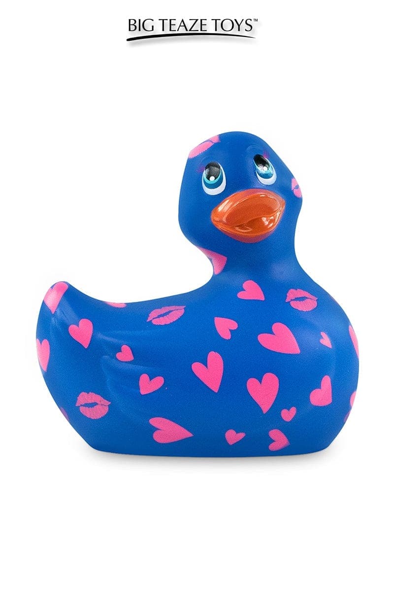 Mini canard vibrant puissant bleu et coeur rose Romance - Big teaze toys