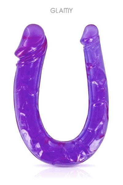 Mini Double dong semi rigide en jelly Glamy 27cm - Steven Créations