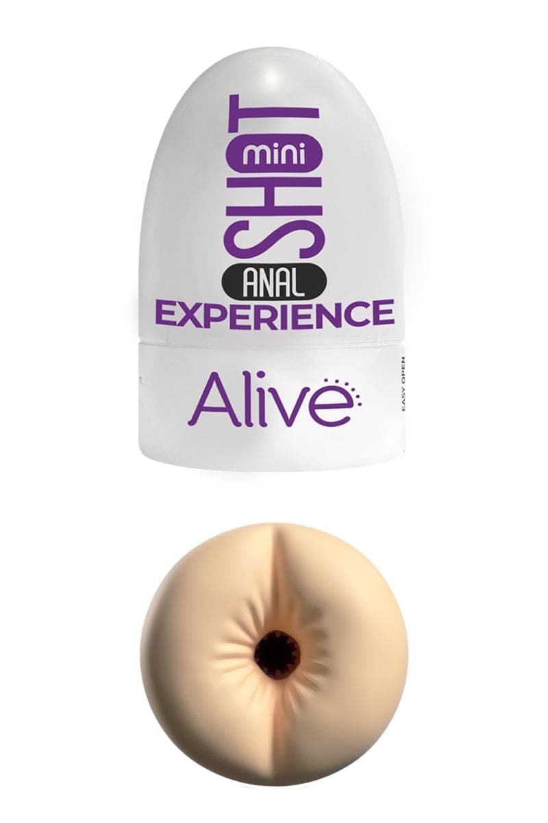 Mini masturbateur anal doux et texturé 8,5 x 5 cm de poche - Alive