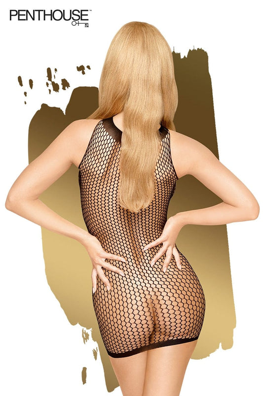 Mini robe sexy noire transparente sans couture Ride or die - Penthouse