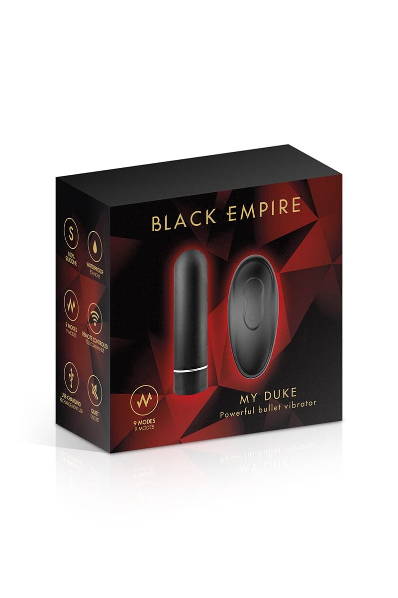 Mini stimulateur bullet étanche télécommandé pour plaisir féminin My Duke 6,9cm - Black Empire