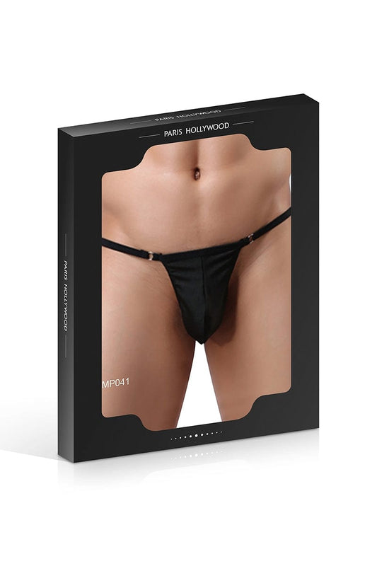 Mini string noir pour homme Taille Unique - Paris Hollywood