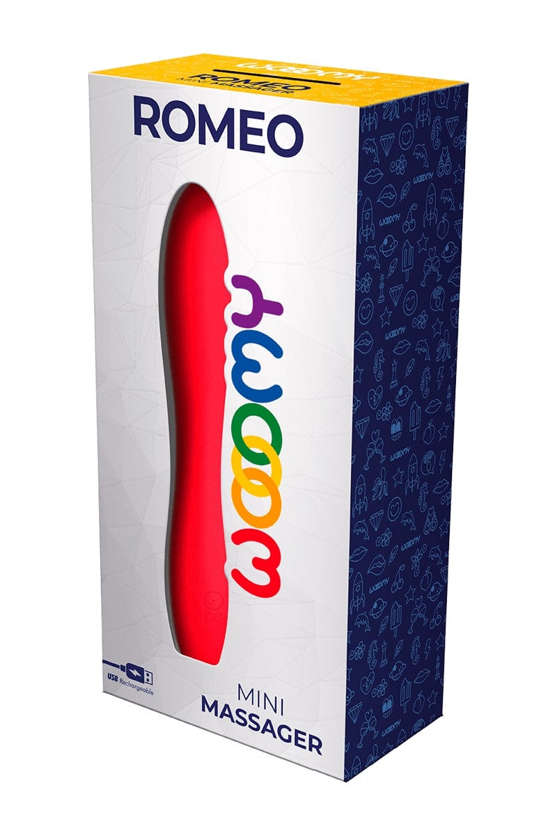 Mini vibro bullet en silicone rouge 13,8cm Romeo - Wooomy