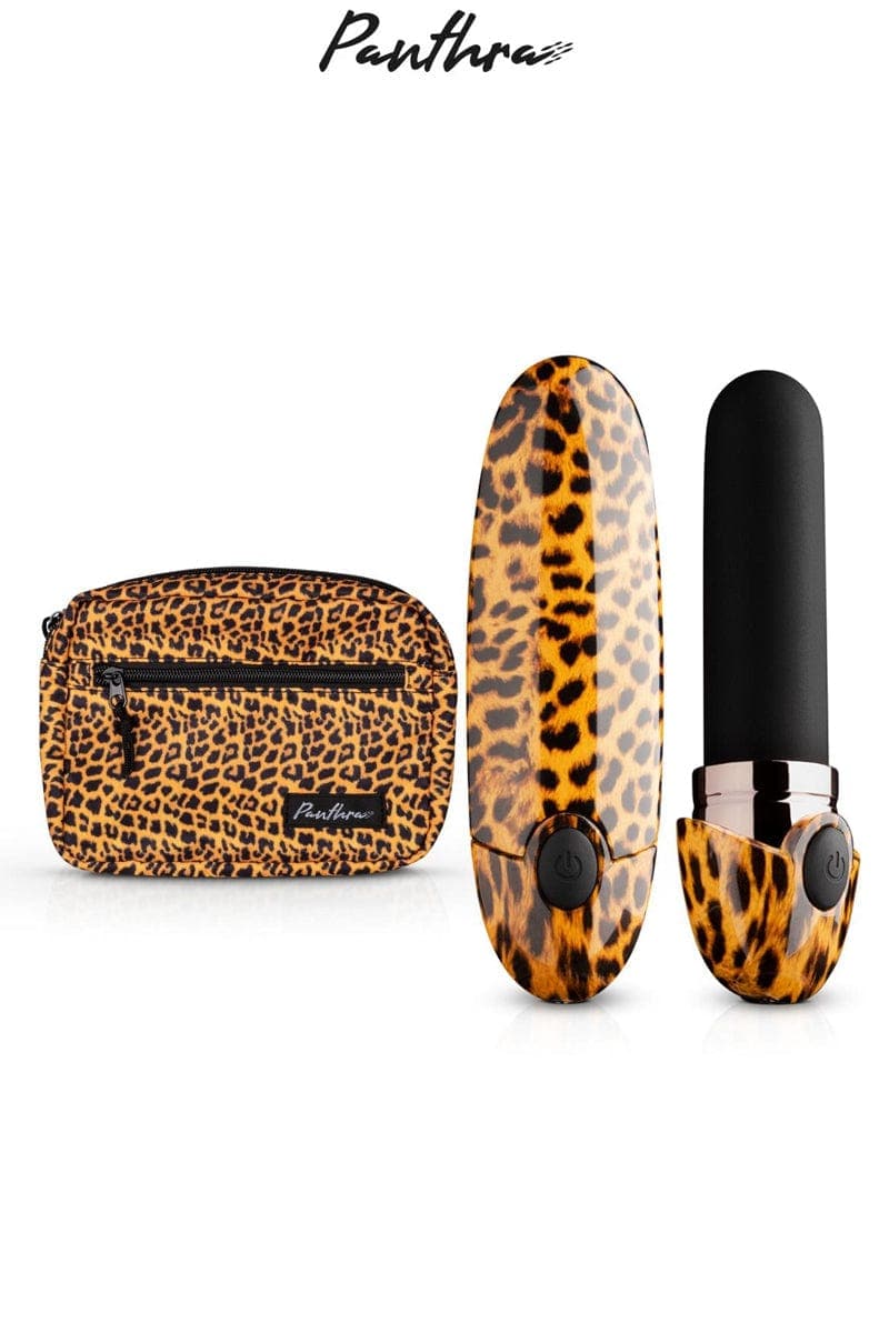 Mini vibro rouge à lèvres stimulation clitoris Asha + pochette - Panthra