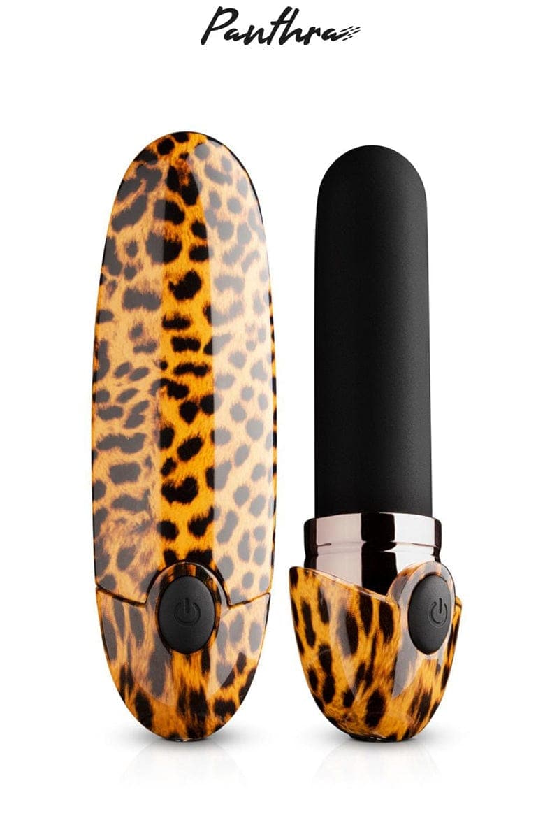 Mini vibro rouge à lèvres stimulation clitoris Asha + pochette - Panthra