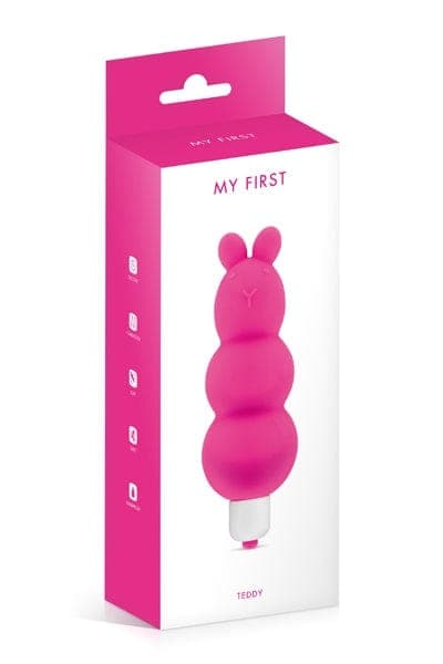 Mini-vibro stimulation vaginale et clitoridienne Teddy 12,2 x 4cm - My First