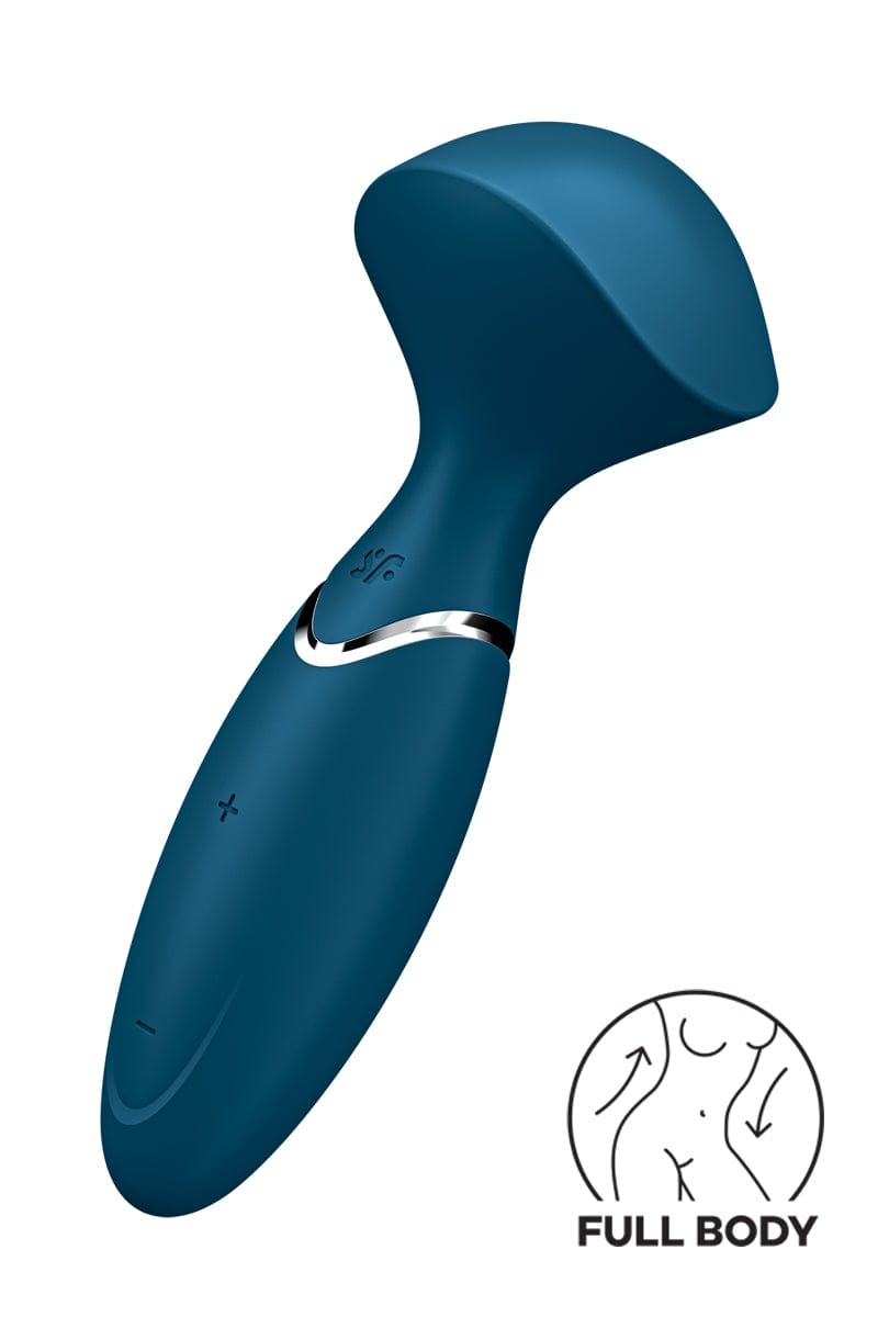 Mini Vibromasseur Wand-er bleu 14,5 cm format voyage - Satisfyer