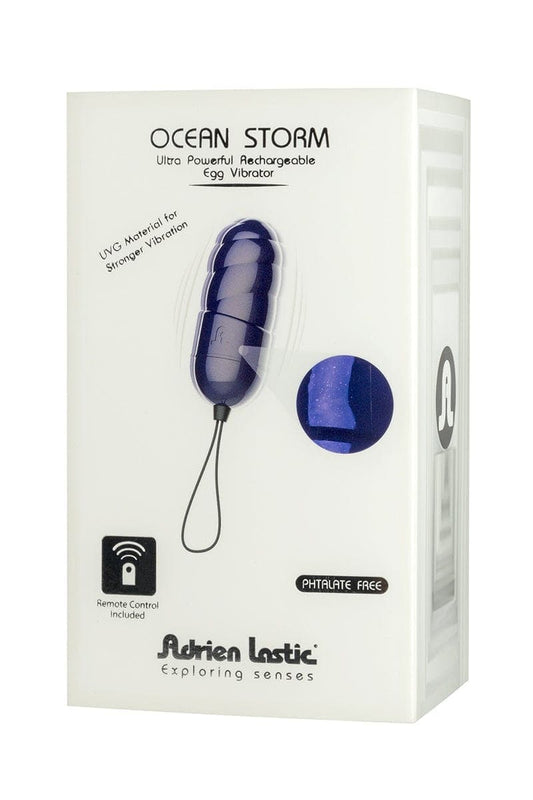 Oeuf vibrant à pile Ocean Storm + télécommande pour jeux érotiques en couple - Adrien Lastic