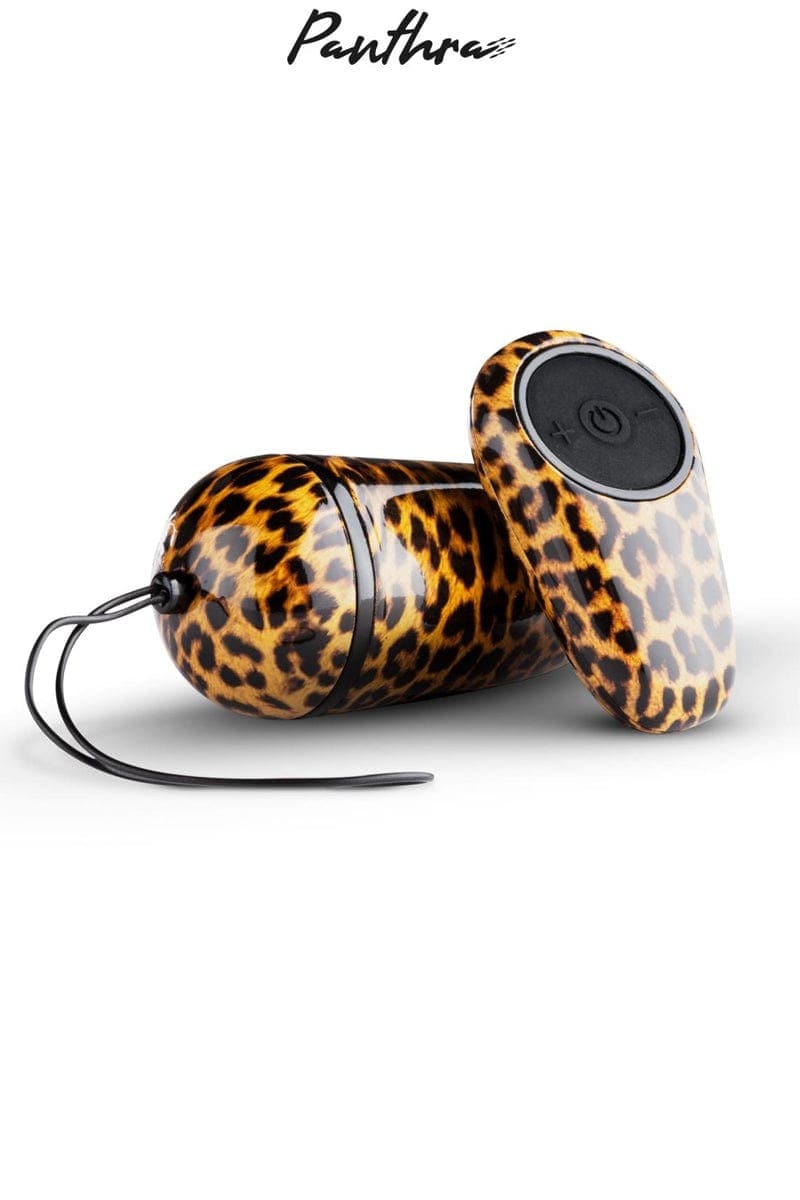 Oeuf vibrant à pile stimulateur vaginal panthère 10cm Maha - Panthra