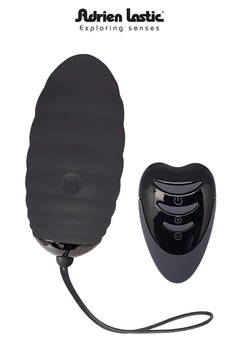Oeuf vibrant rechargeable télécommandé Ocean Breeze V2 8cm- Noir