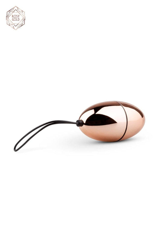 Oeuf vibrant télécommandé à pile incluse discret rose gold 7cm - Rosy Gold