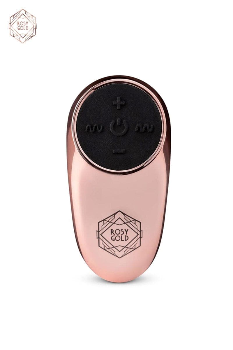 Oeuf vibrant télécommandé à pile incluse discret rose gold 7cm - Rosy Gold