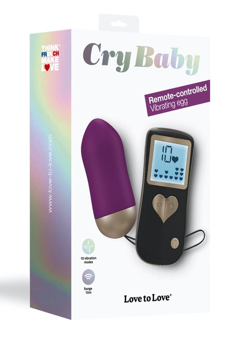 Oeuf vibrant télécommandé à pile pourpre Cry Baby Purple Rain - Love to Love