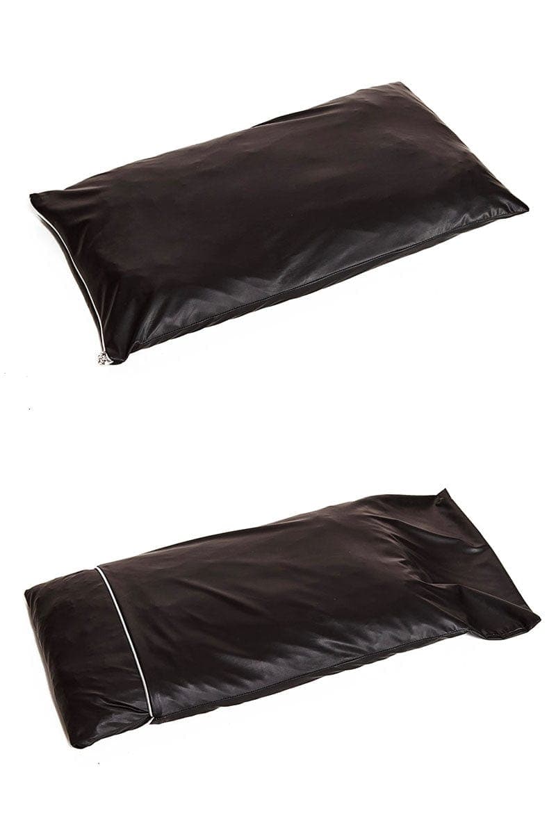 Oreiller noir mat esclave pour jeux BDSM 30 x 55 cm - Regnes