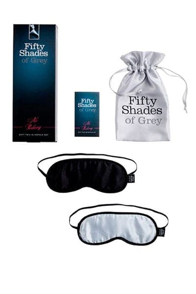 Pack 2 bandeaux en satin noir et blanc jeux érotiques en couple - Fifty Shades Of Grey