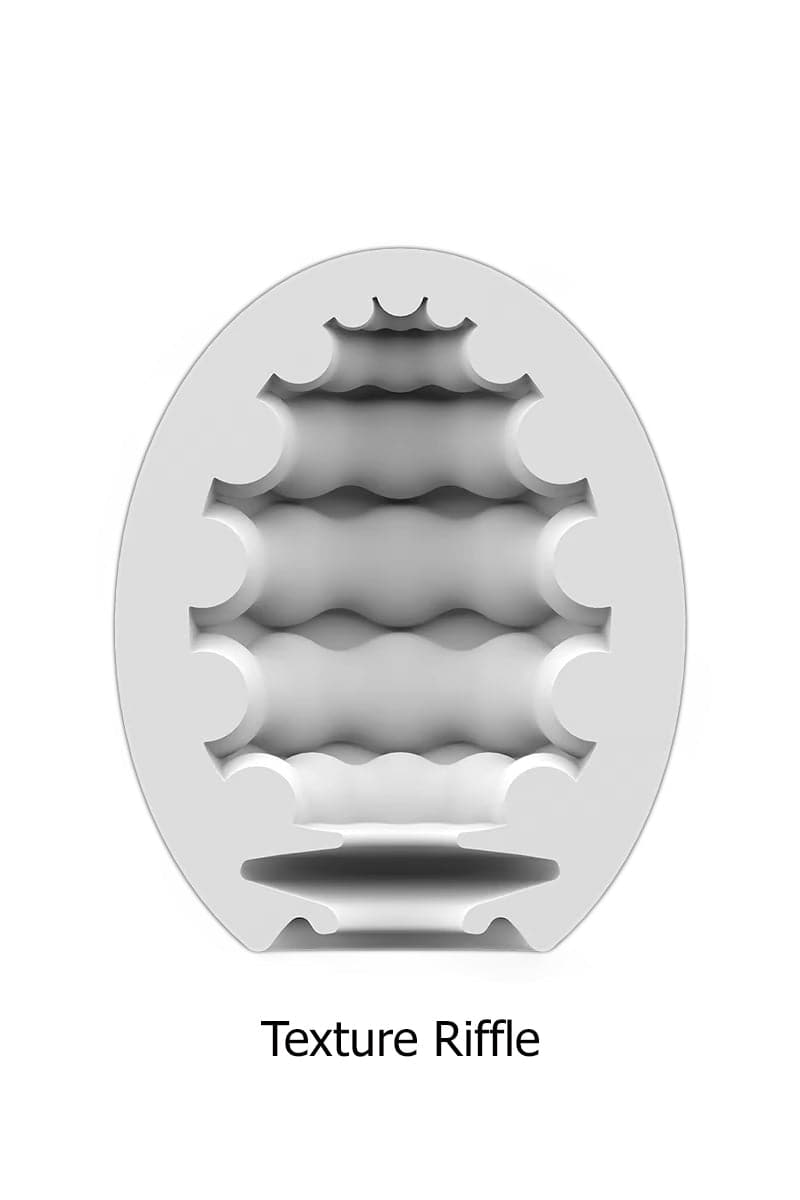 Pack de 3 masturbateurs oeufs 7 x 5 cm Eggs Riffle pour homme - Satisfyer