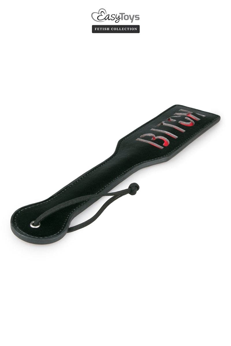 Paddle en cuir synthétique Bitch pour jeux de domination en couple - Easytoys Fetish Collection