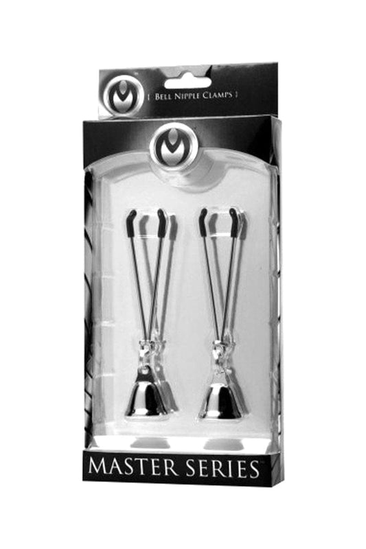 Paire pinces pour tétons en métal avec clochette 10cm - Master Series