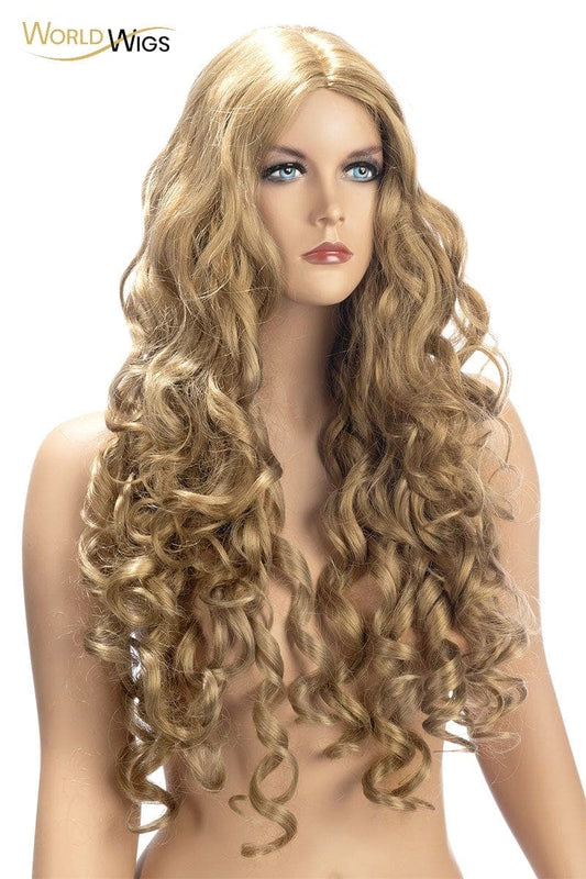 Perruque blonde sexy cheveux bouclés pour déguisement érotique en couple - World Wigs